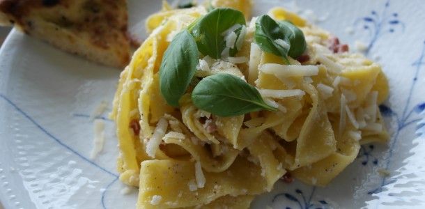 En lækker pasta carbonara